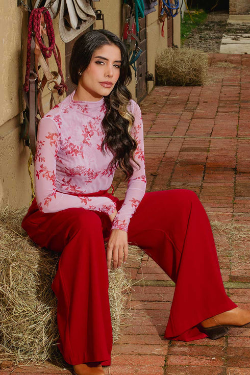 Palazzo Red Pant