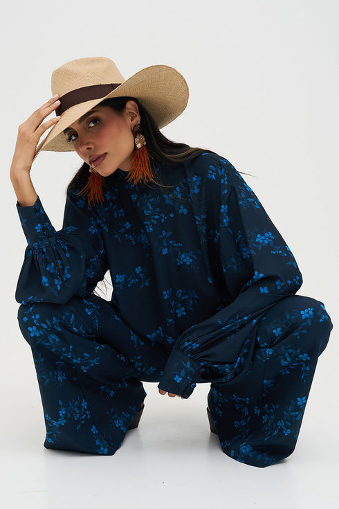 Zephira Navy Floral Pant
