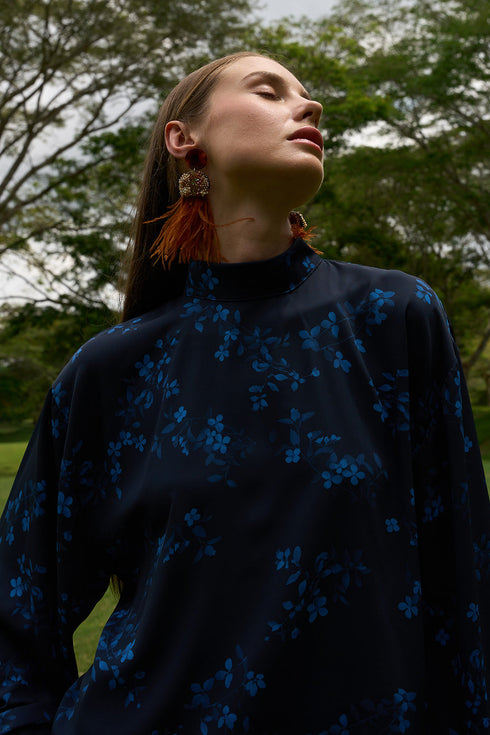 Amanza Navy Floral Top