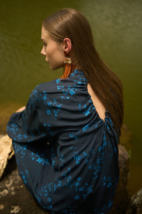 Amanza Navy Floral Top