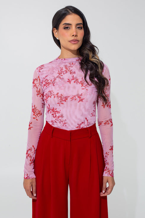 Maya Pink Floral Top